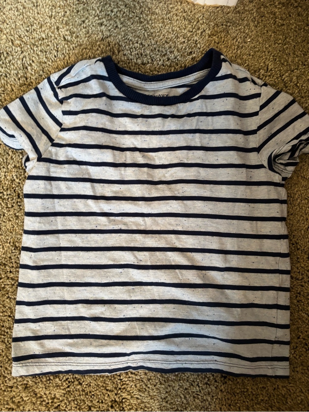 Old Navy Navy & White Striped Short Sleeve Tee for Kids